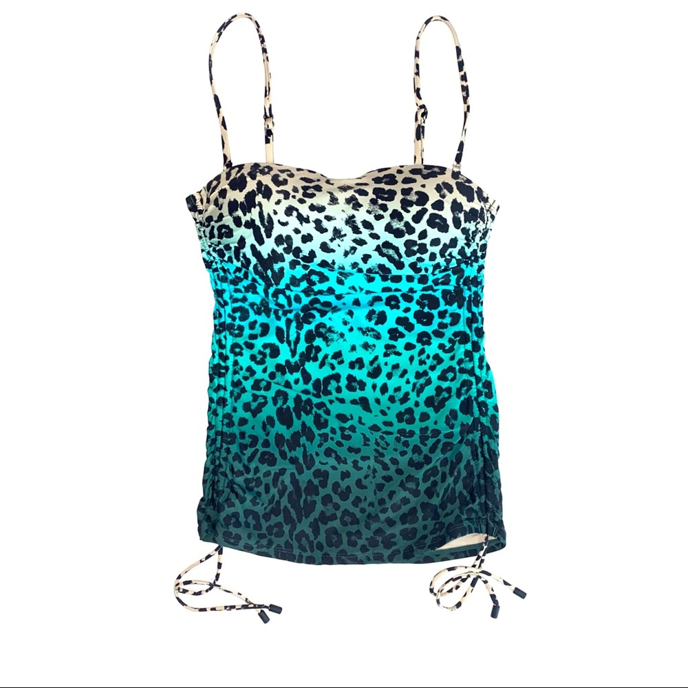 SOLD 💕La Blanca Blue Dip Into The Wild Bandeau Tankini Top - Picture 2 of 12